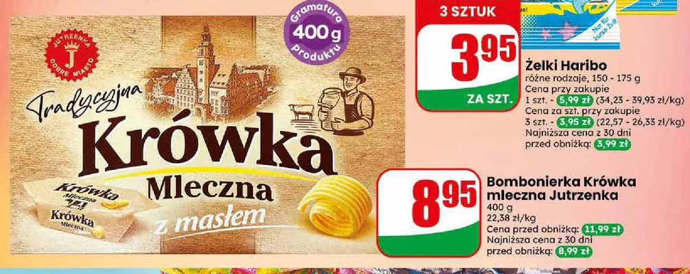 Bombonierka Krówka mleczna Jutrzenka z masłem promocja w Dino