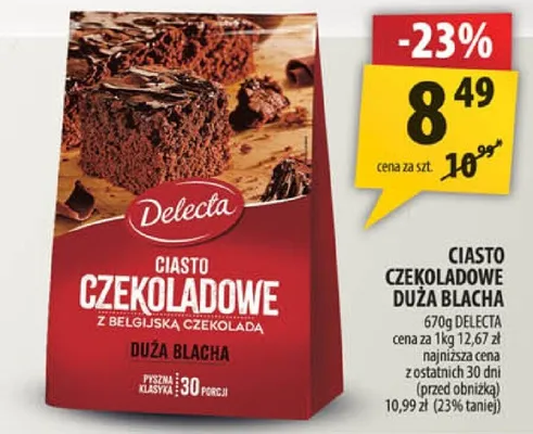Ciasto czekoladowe duża blacha z belgijską czekoladą promocja w Arhelan