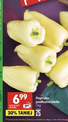 Papryka podłużna biała promocja w Delikatesy Centrum