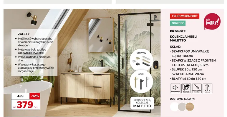 Kolekcja mebli Maletto Senti promocja w Komfort