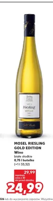 Wino białe słodkie Mosel Riesling Gold Edition promocja w Kaufland