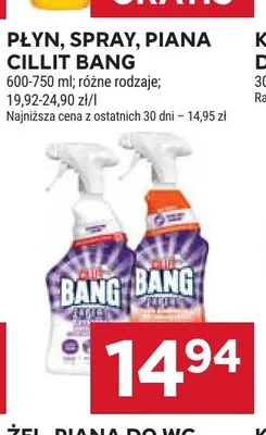 Spray czyszczący Cillit Bang Tłuszcz i Smugi promocja w Stokrotka