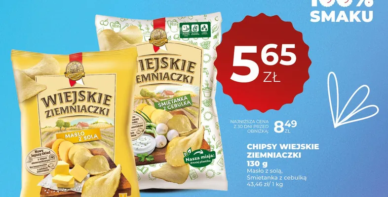 Chipsy wiejskie ziemniaczki śmietanka z cebulką promocja w Duży Ben