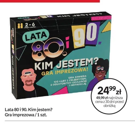 Gra imprezowa Lata 80 i 90. Kim jestem? Gift Republic promocja w Empik