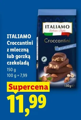 Croccantini z mleczną lub gorzką czekoladą promocja w Lidl