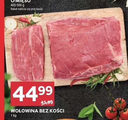 Wołowina bez kości promocja w Stokrotka