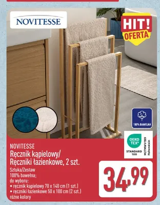 Ręcznik kąpielowy Novitesse promocja w Aldi