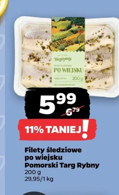 Filety śledziowe po wiejsku Pomorski Targ Rybny promocja w Netto