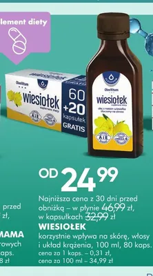 Wiesiołek w płynie OleoVitum promocja w Super-Pharm