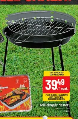 Grill okrągły Master średnica: 32,5cm promocja w POLOmarket