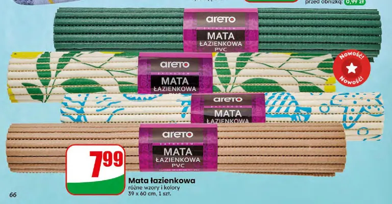 Mata łazienkowa Areto 39x60 cm promocja w Dino