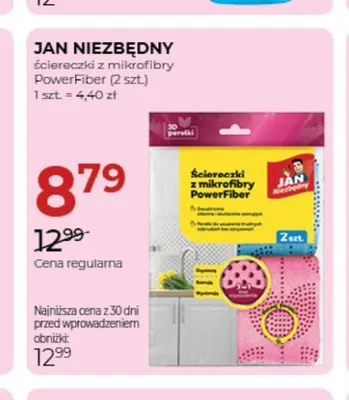 Ściereczki z mikrofibry PowerFiber Jan Niezbędny promocja w Drogerie Jawa