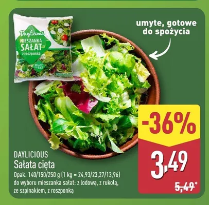Sałata cięta mieszanka sałat z rukolą Daylicious promocja w Aldi
