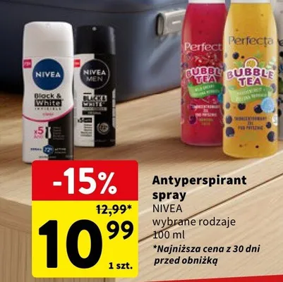 Antyperspirant spray Nivea Men Black & White Invisible promocja w Intermarche