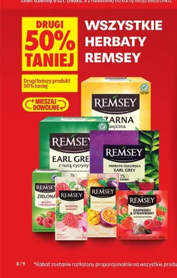 Herbata czarna Remsey Cejlońska Earl Grey promocja w Biedronka