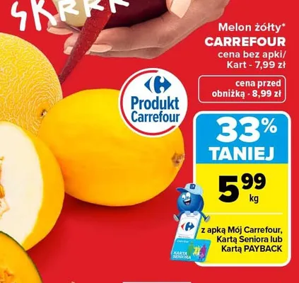 Melon żółty Carrefour promocja w Carrefour