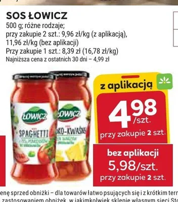 Sos Łowicz Spaghetti promocja w Stokrotka