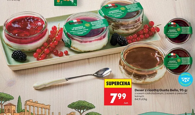 Deser di ricotta z sosem czekoladowym promocja w Biedronka