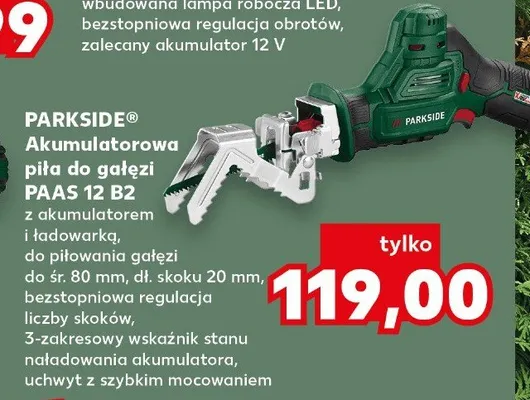 Akumulatorowa piła do gałęzi Parkside PAAS 12 B2 promocja w Kaufland