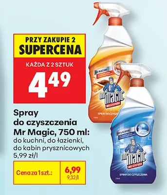 Spray do czyszczenia Mr Magic do kuchni promocja w Biedronka