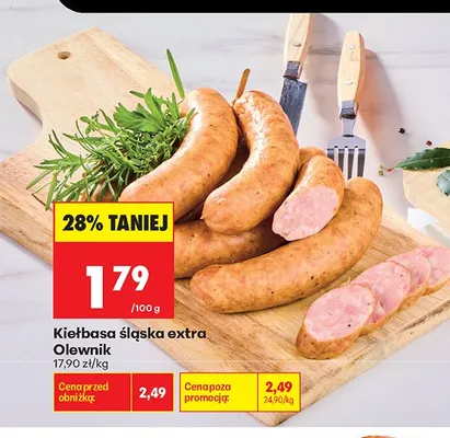 Kiełbasa śląska extra Olewnik promocja w Biedronka
