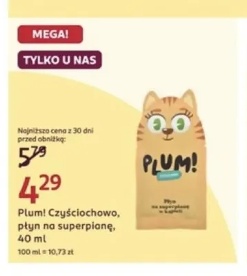 Płyn na superpianę Plum! Czyściochowo promocja w Rossmann