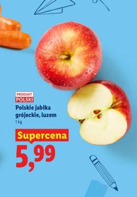 Jabłka grójeckie polskie luzem promocja w Lidl