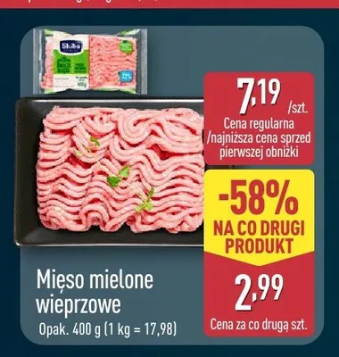 Mięso mielone wieprzowe Skiba promocja w Aldi