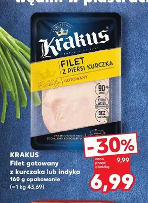 Filet gotowany z kurczaka Krakus promocja w Kaufland