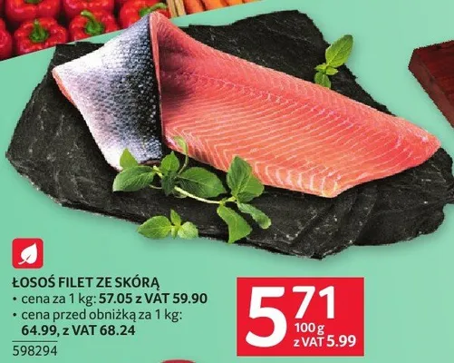 Łosoś filet ze skórą promocja w Selgros