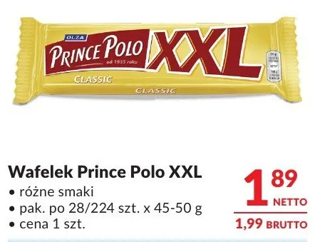 Wafelek Prince Polo XXL promocja w Makro