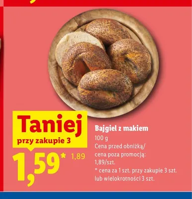 Bajgiel z makiem promocja w Lidl