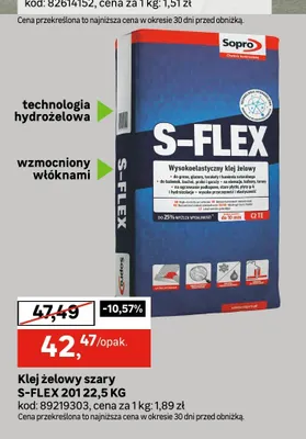 Klej żelowy szary Sopro S-Flex 201 promocja w Leroy Merlin