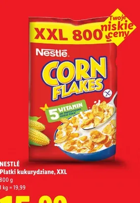 Płatki kukurydziane Nestlé Corn Flakes XXL promocja w Lidl