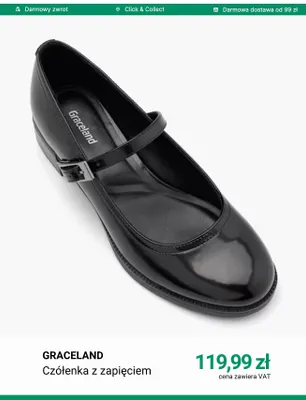 Czółenka z zapięciem Graceland promocja w Deichmann