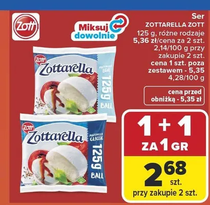 Ser Zottarella Zott promocja w Carrefour