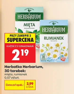 Herbatka mięta Herbarium promocja w Biedronka