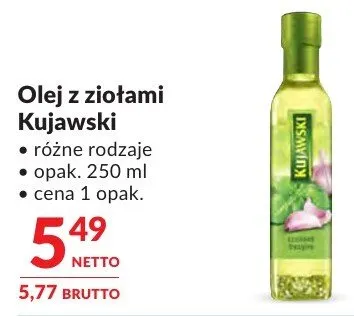 Olej z ziołami Kujawski promocja w Makro