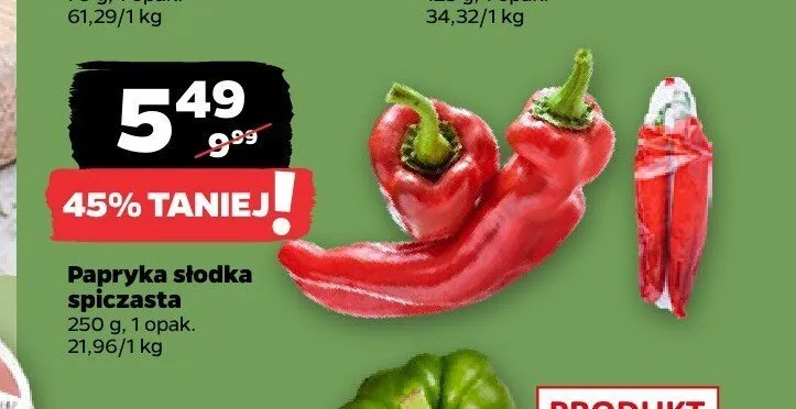 Papryka słodka spiczasta Z Zieleniaka promocja w Netto