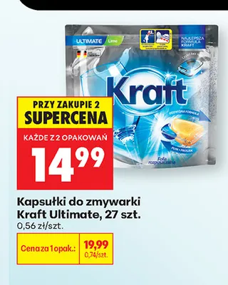 Kapsułki do zmywarki Kraft Ultimate 27 szt. promocja w Biedronka