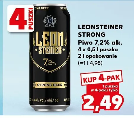 Piwo strong promocja w Kaufland