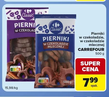 Pierniki w czekoladzie mlecznej Carrefour promocja w Carrefour Market