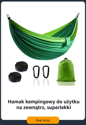 Hamak kempingowy do użytku na zewnątrz superlekki promocja w Amazon