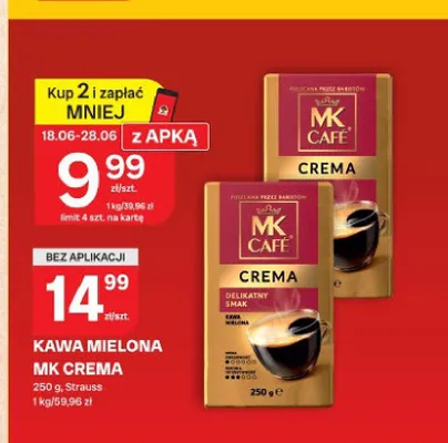 Kawa mielona MK Café Crema promocja w Chorten