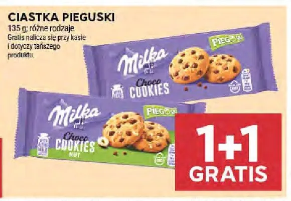 Ciastka Pieguski Milka Choco Cookies promocja w Stokrotka
