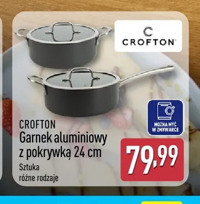 Garnek aluminiowy z pokrywką Crofton promocja w Aldi