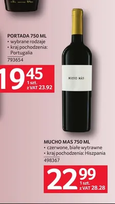 Wino czerwone wytrawne Mucho Mas promocja w Selgros