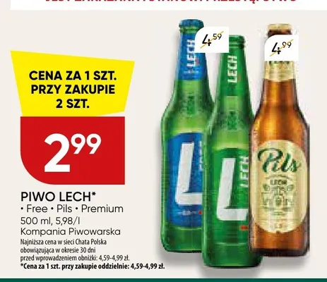 Piwo Lech Premium promocja w Chata Polska