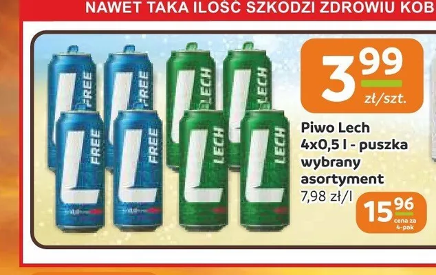 Piwo Lech Premium 4-pak promocja w Gama
