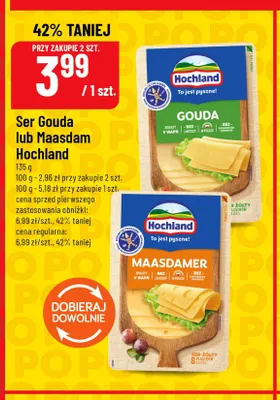 Ser gouda w plastrach Hochland promocja w POLOmarket